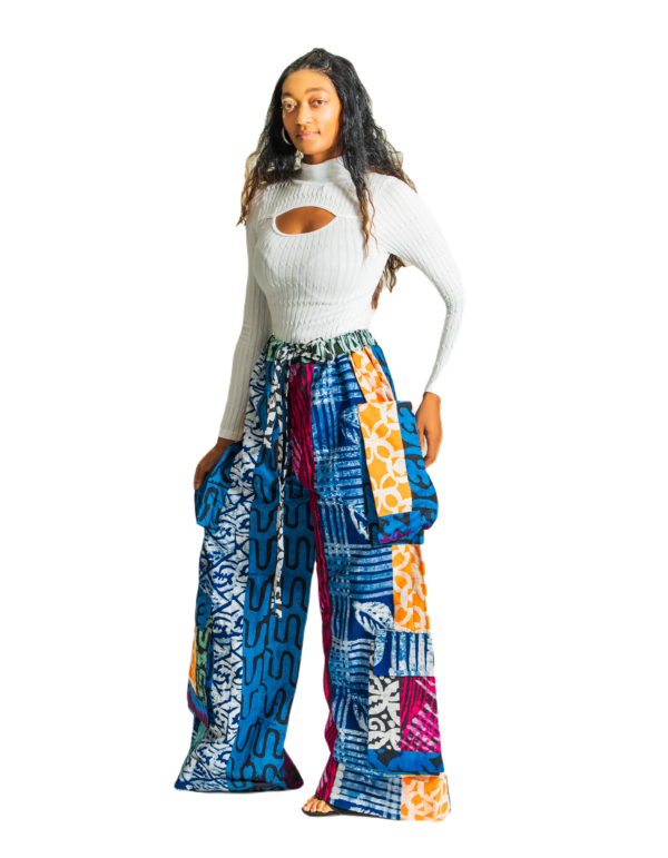 Tokeh Patchwork Wide Leg Cargo Pant