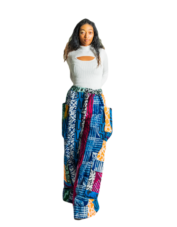 Tokeh Patchwork Wide Leg Cargo Pant