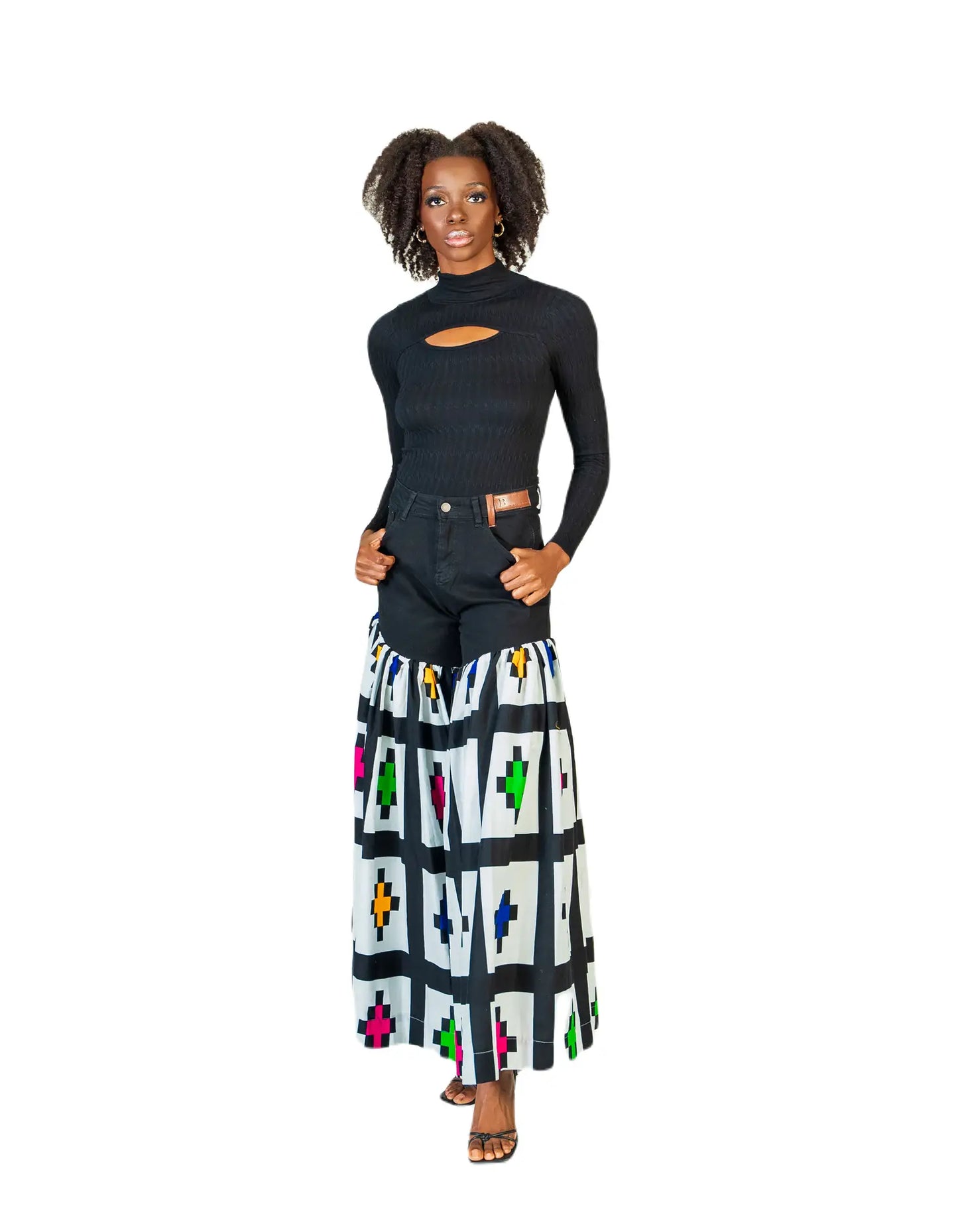 Stylish Lunsar Denim Ankara Wide Leg Pants for Effortless Chic